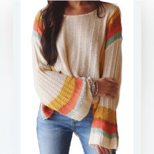 Colorful Striped Women's Sweater